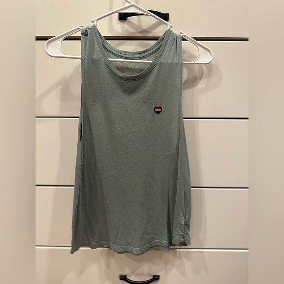 Green Sleeveless Spiritual Gangster Tank Top - Picture 1 of 2